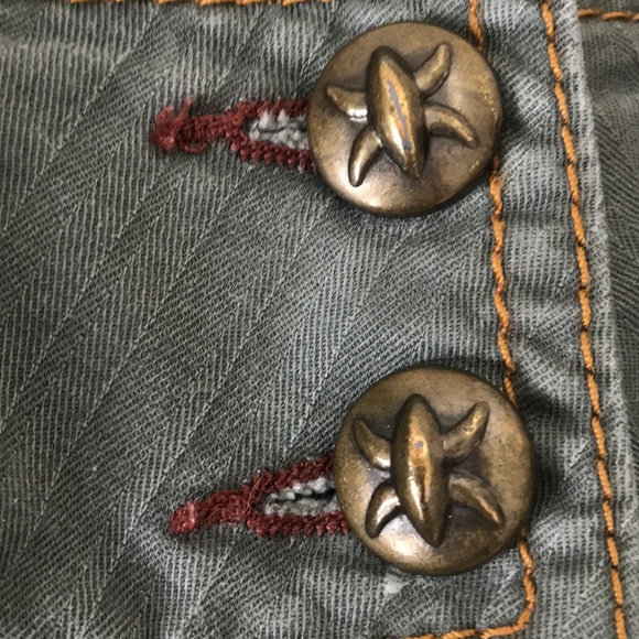 CAbi Green and Gold Pants Size 4–B1 - Picture 3 of 6